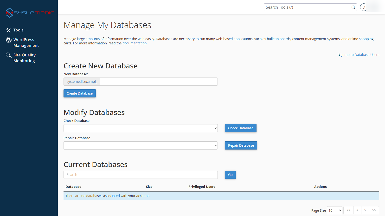 MySQL databases beheren in cPanel