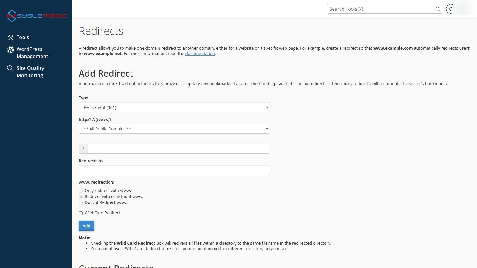 Omleidingen (Redirects) instellen in cPanel
